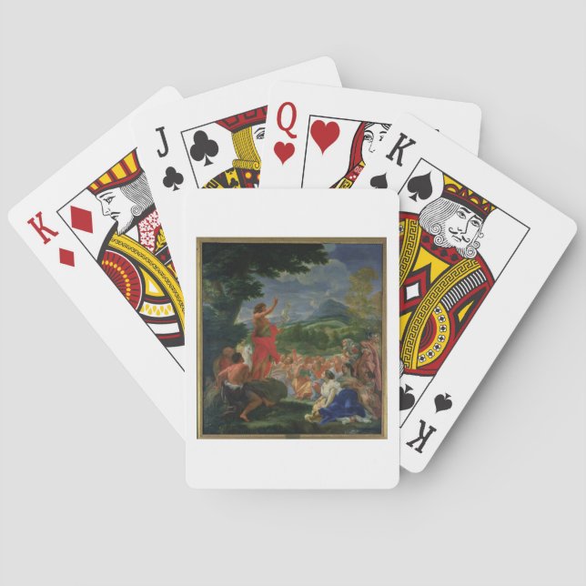 Baralho St John Preaching do baptista, pintado antes de (Verso)