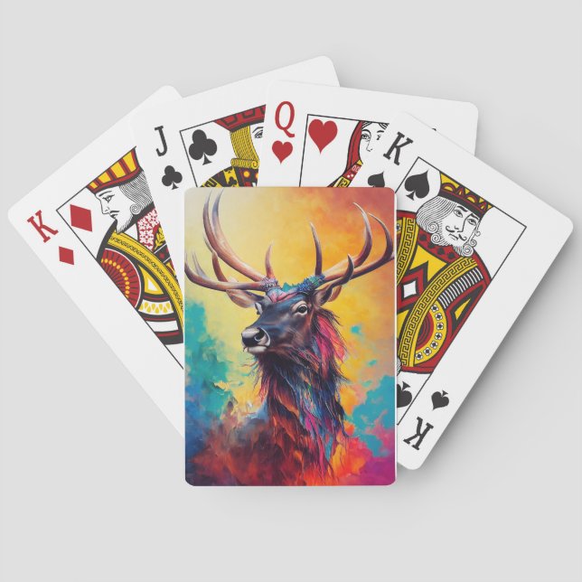 Baralho Stag Deer Animal Discovery Adventure Planet Nature (Verso)