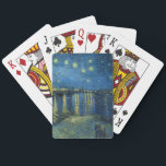 Baralho Starry Night Over the Rhône | Vincent van Gogh<br><div class="desc">Starry Night Over the Rhône (1888), de Vincent van Gogh, é uma pintura mesmerizante de Impressionista Poste que captura uma vista noturna serena do Rio Ródano em Arles, França. A trabalho de arte apresenta um céu azul profundo adornado com estrelas ouros cintilantes e suas reflexões sobre a água. No primeiro...</div>
