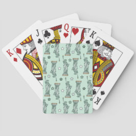 Baralho Statue of Liberty - Green Stars Playing Cards
