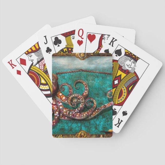 Baralho Steampunk - A história do Kraken (Verso)