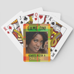 Baralho Sua Foto Colorida Xadrez Jogando Cartões Deck