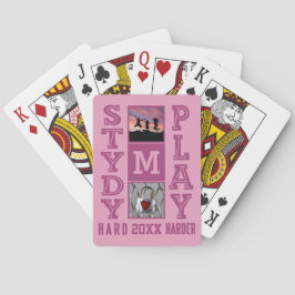 Baralho SUAS FOTOS E MONOGRAM jogando cartas para estudant