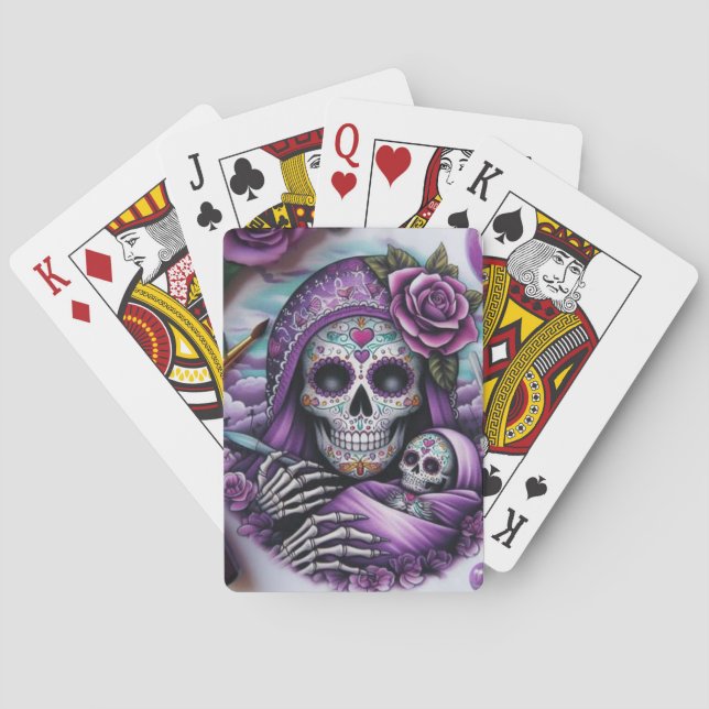 Baralho Sugar Skull Mama e seu bebê (Verso)