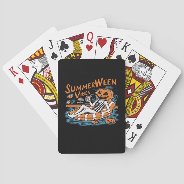Baralho Summerwin Vibes Para Verão Estranho, Presente De H (Verso)