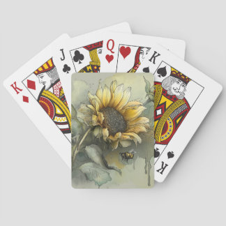 Baralho Sunflower and Honey Bee Playing Cards