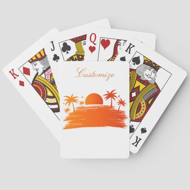 Baralho Sunrise de Praia Sunset Thunder_Cove (Verso)