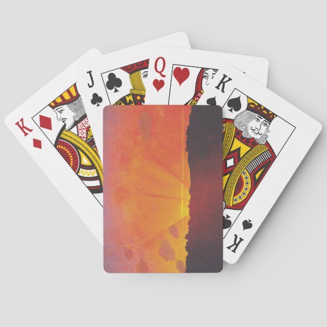 Baralho Sunset, Orange Sky (por Félix Vallotton) (Verso)