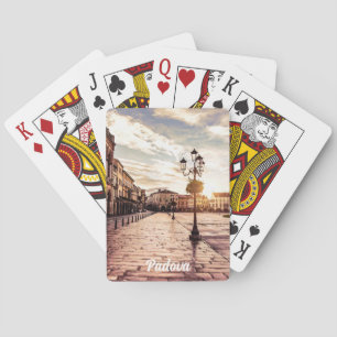 Baralho Sunset over quadrado em Padova, Itália