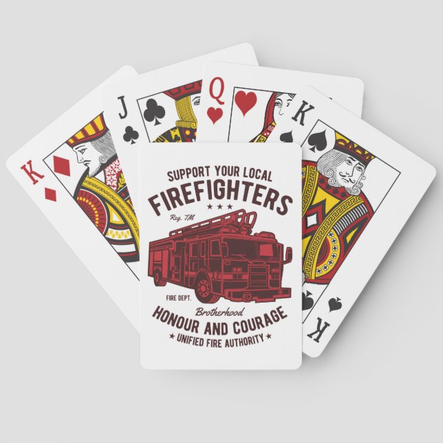 Baralho Suportem os seus bombeiros locais (Verso)