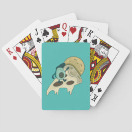 Baralho Surfe Verde em Avocado em uma Fatia de Pizza