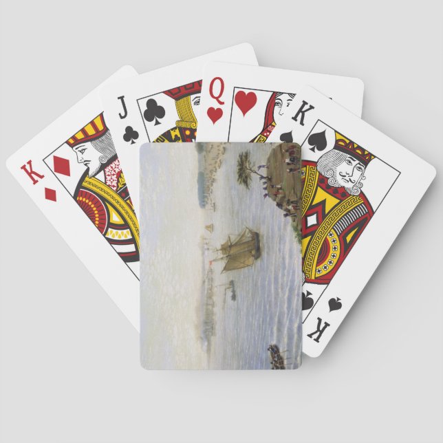 Baralho Surpresa na linha da frente do exército em Estero, (Verso)