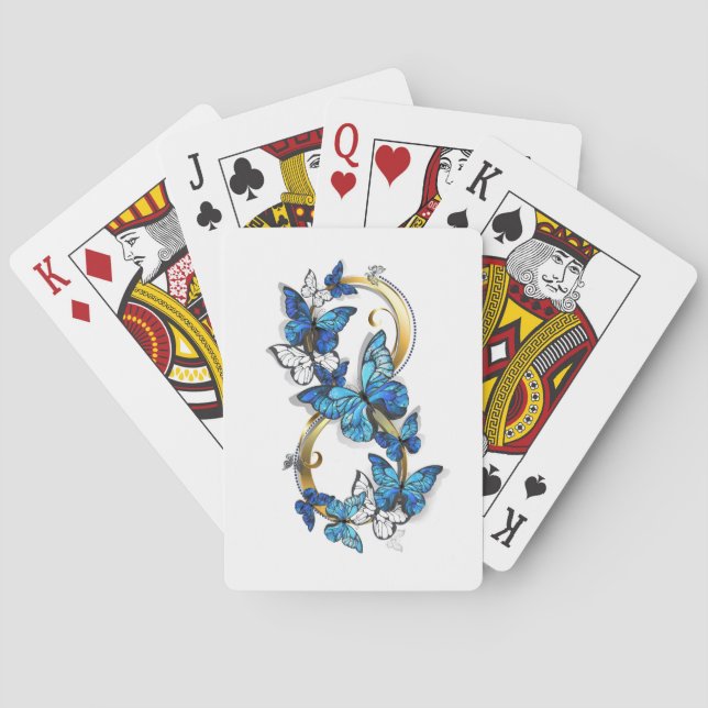 Baralho Symbol Infinity of Blue Morpho Butterflies (Verso)