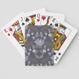 Baralho Symmetrical dark purple floral pattern