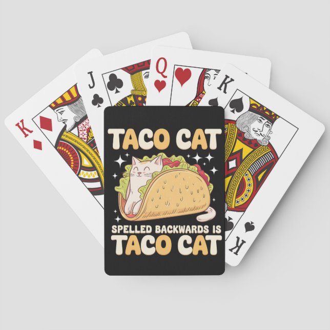 Baralho Tacocat Escrito ao Contrário Taco Cat Mexicano (Verso)