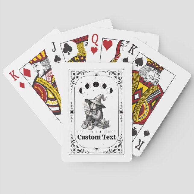 Baralho Tarot Caprichoso Zódiaco Bruxa Celestial Lua Magia (Verso)
