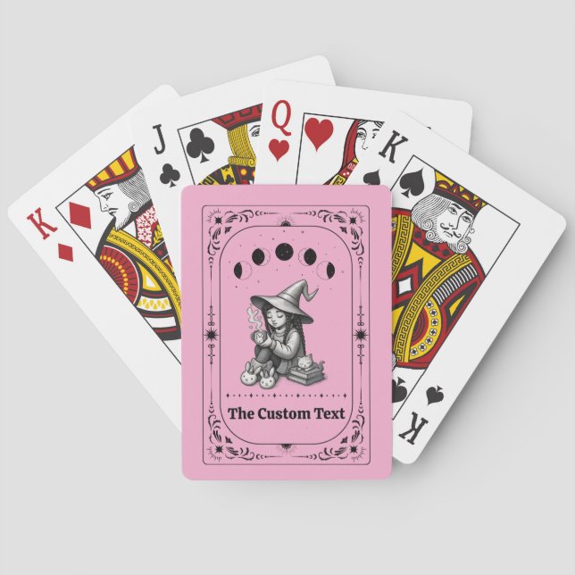 Baralho Tarot Personalizado Bruxa Celestial Lua Mágica Cap (Verso)
