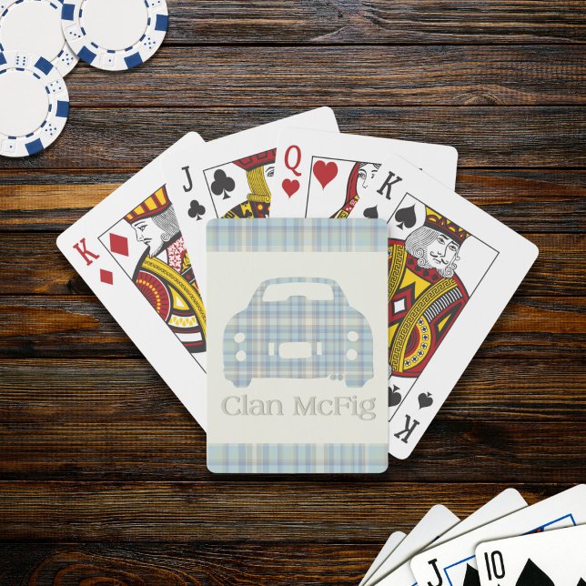 Baralho Tartan Car Clan McFig Figuras Jogando Cartões (Fun pack of playing cards for the scottish figaro owner)