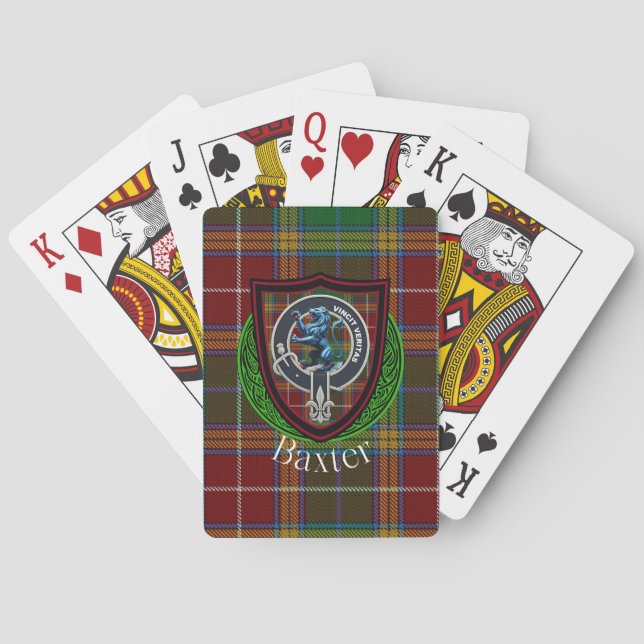 Baralho Tartan e Brasão do Clã Escocês Baxter (Verso)