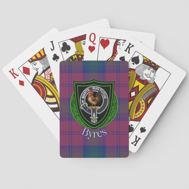 Baralho Tartan e Brasão do Clã Escocês Byres (Verso)