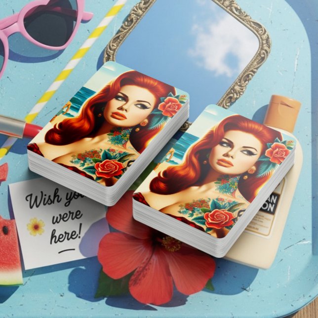 Baralho Tattooed Redhead Pin-up (Criador carregado)