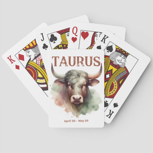 Baralho Taurus, Sinal de Bouro Zodíaco, Aniversário Person (Verso)