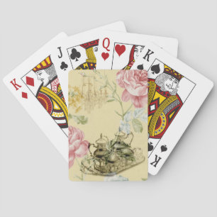 Baralho Teacup Teapot Paris Tea Party, floral francês