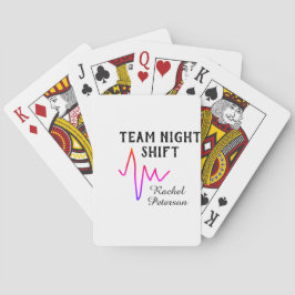 Baralho Team night shift nurse doctor medical name heart l