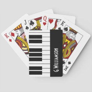 Baralho Teclas Musical do Piano Adicione Seu Nome