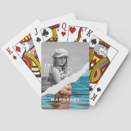 Baralho Tela de Fotografia do Retrato Na moda preto e bran