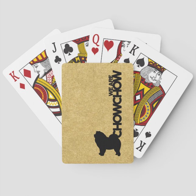 Baralho Tema de Cartões de Reprodução de Cães de Chow (Verso)