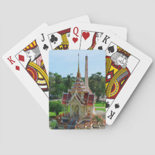 Baralho Templo Budista Tailândia Jogando Cartões