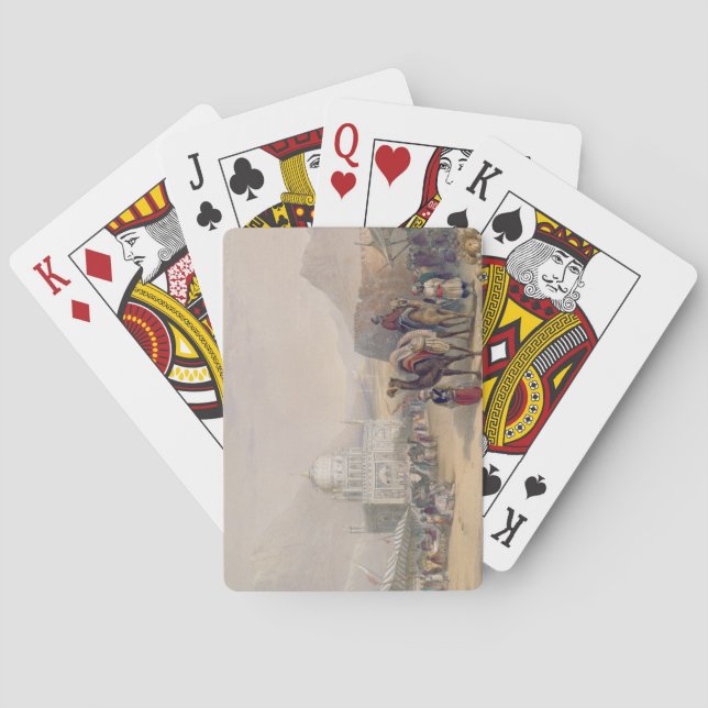 Baralho Templo de Ahmed Shauh, Rei do Afeganistão, Kand (Verso)