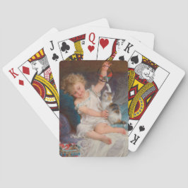 Baralho Tempo de Reprodução: Rapariga Brincando com seu Pe
