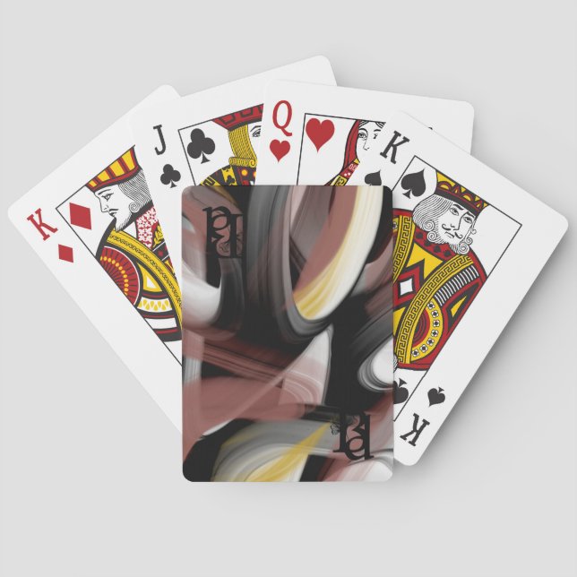 Baralho Tendência das placas de reprodução clássicas Abstr (Verso)