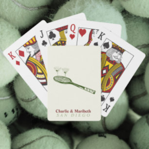 Baralho tênis e martinis