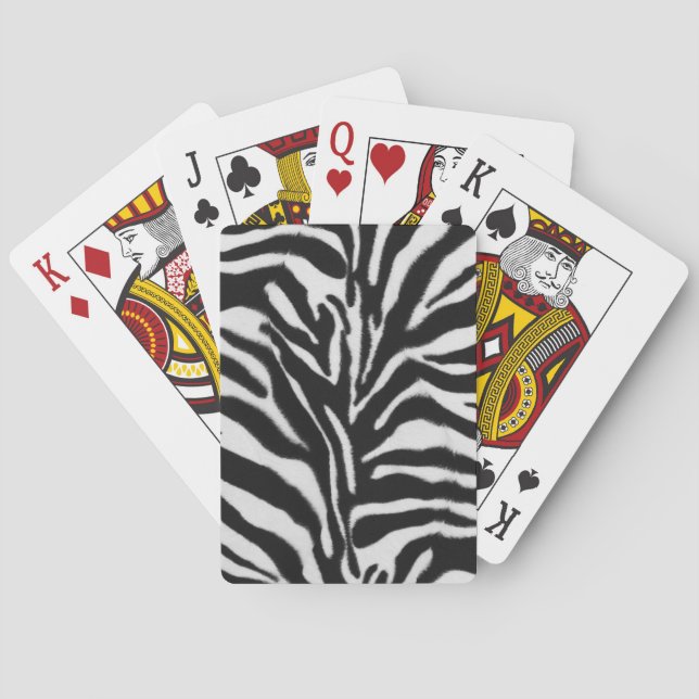 Baralho Teste padrão da pele da zebra (Verso)