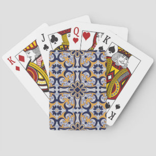 Baralho Teste padrão do azulejo do português