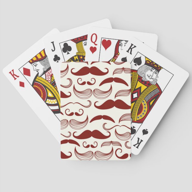 Baralho Teste padrão do bigode, estilo retro 3 (Verso)
