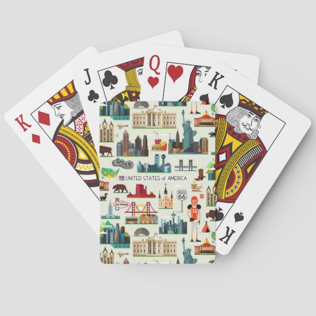 Baralho Teste padrão dos símbolos dos Estados Unidos (Verso)