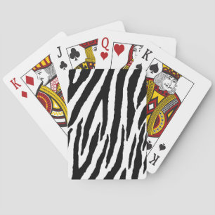 Baralho Teste padrão preto e branco na moda da zebra