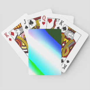 Baralho Texto azul verde do arco-íris abstrato