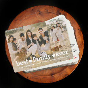 Baralho Texto de Colagem Personalizada da Melhor Família d