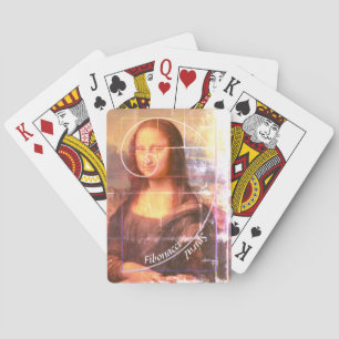 Baralho Texto Personalizado da Espiral Mona Lisa Fibonacci
