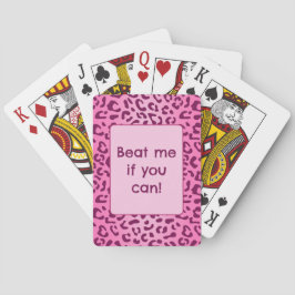 Baralho Texto Personalizado Estilo Impressão de Leopardo R