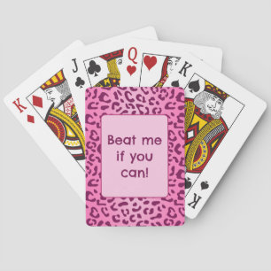 Baralho Texto Personalizado Estilo Impressão de Leopardo R