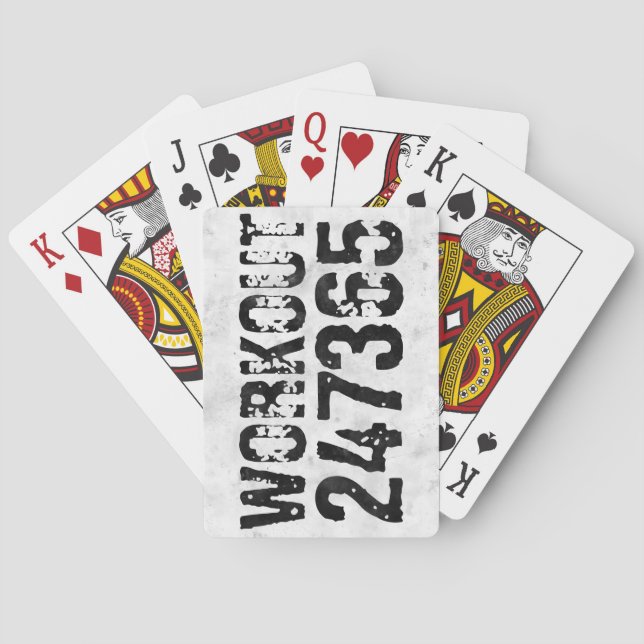 Baralho Texto riscado vestido Workout 247365 rústico (Verso)