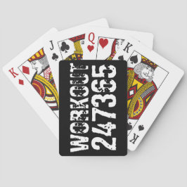 Baralho Texto vestido e arranhado Workout 247365 branco