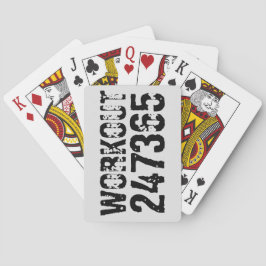 Baralho Texto vestido e arranhado Workout 247365 preto