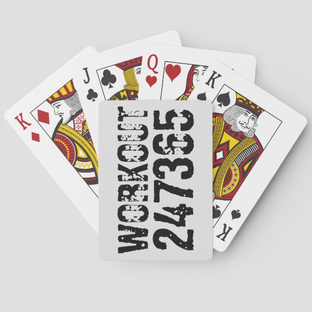 Baralho Texto vestido e arranhado Workout 247365 preto (Verso)